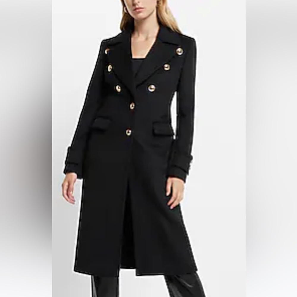 NWT. Express long black coat